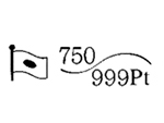 貴金属製品のホールマーク 品位証明の刻印 コンビ AU750 PT999