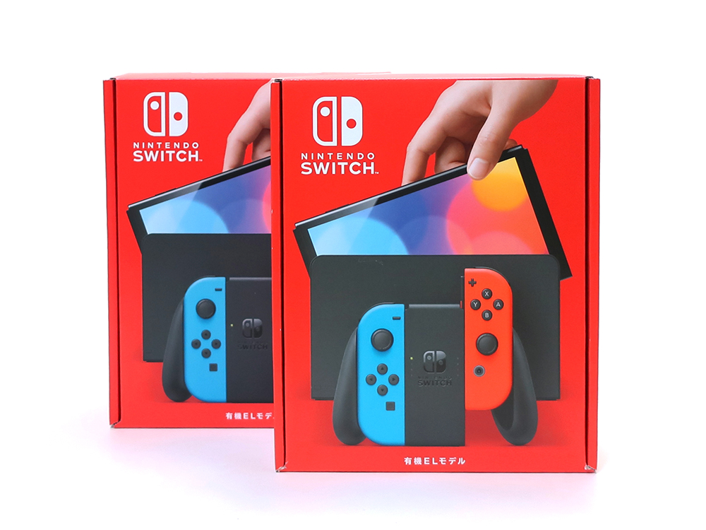 新品未使用Nintendo Switch 有機elモデル ネオン ホワイト 2台