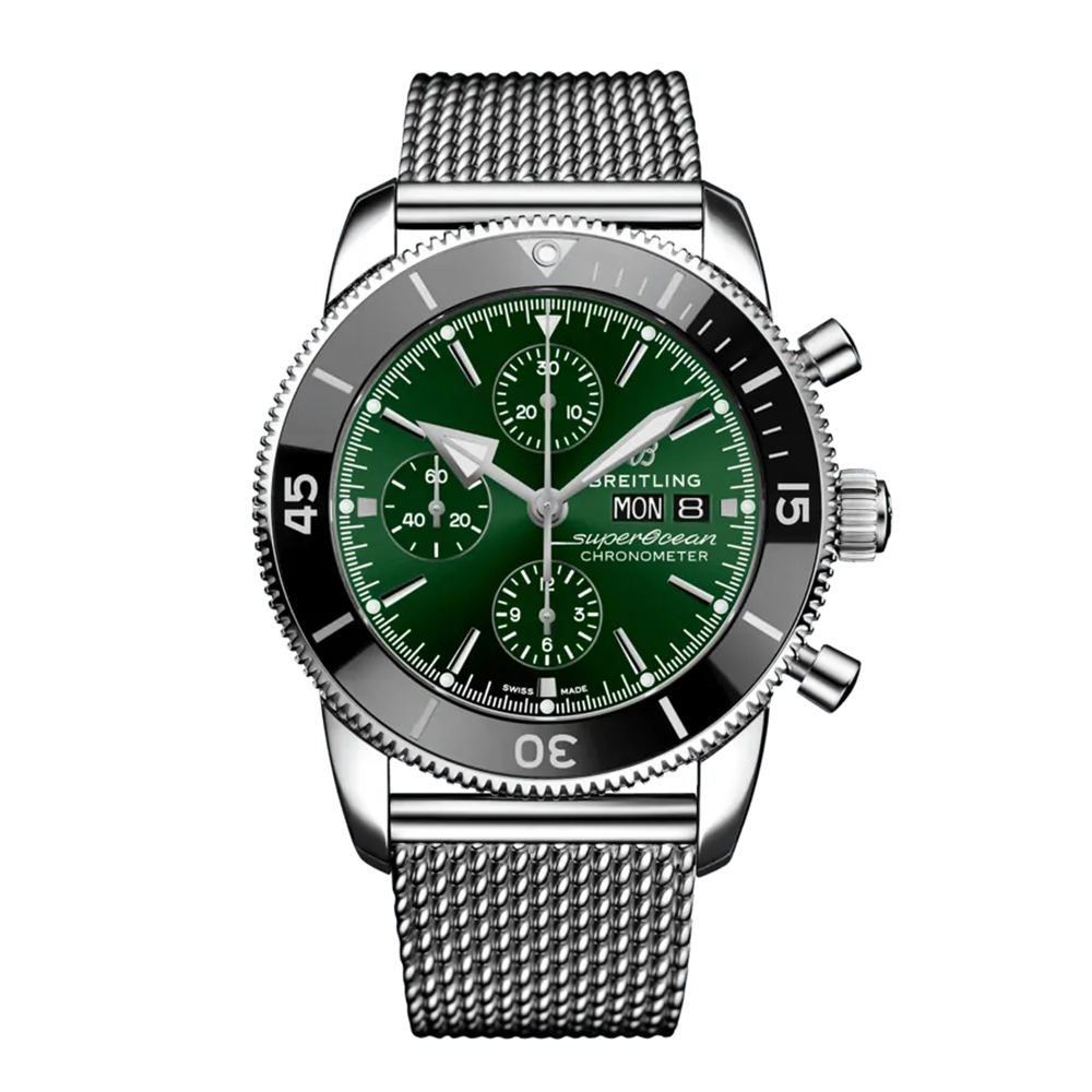 限値引BREITLINGスーパーオーシャンクロノグラフ、状態良好メーカーOH歴有 ブライトリング スーパーオーシャン ヘリテージ クロノグラフ44