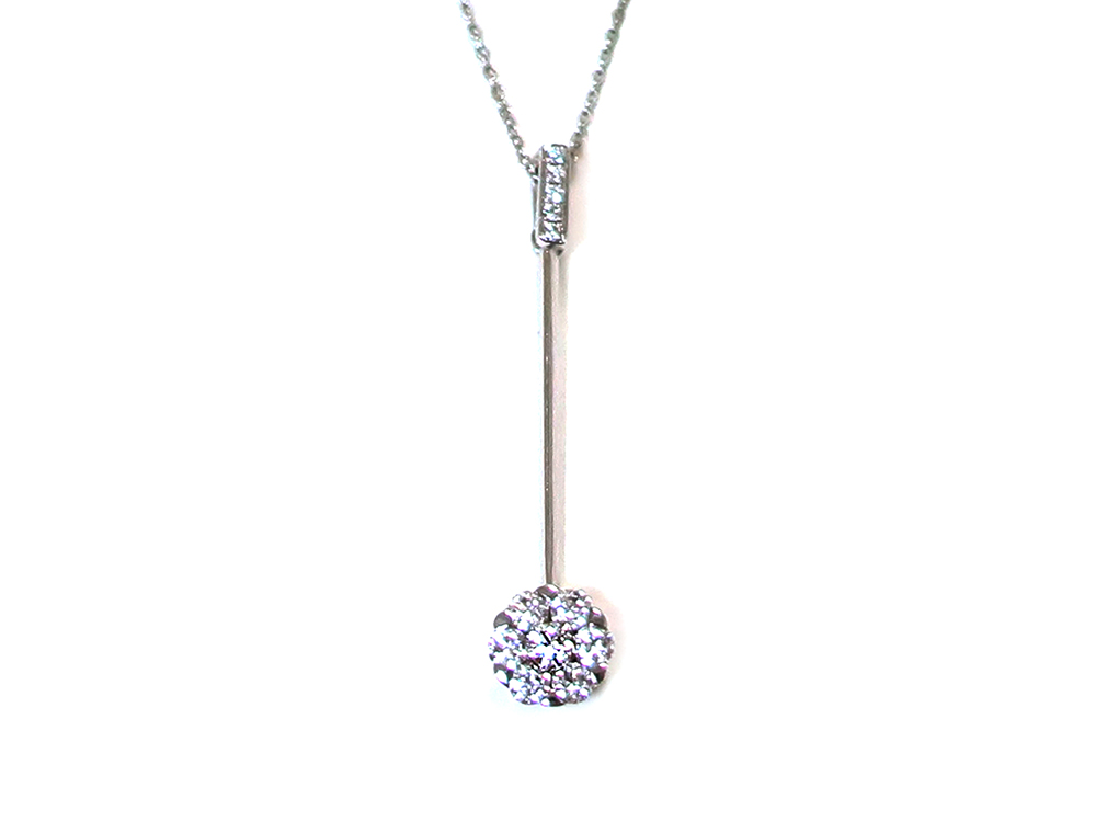 【三重県 四日市市】K18WG ホワイトゴールド スウィング ダイヤモンドネックレス 0.35ct 1.8g 買取実績 2023.10