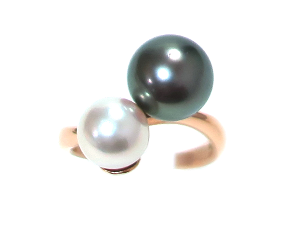【三重県 伊賀市】K18PG ピンクゴールド パールリング 8mm 6mm 4.8g 買取実績 2022.10