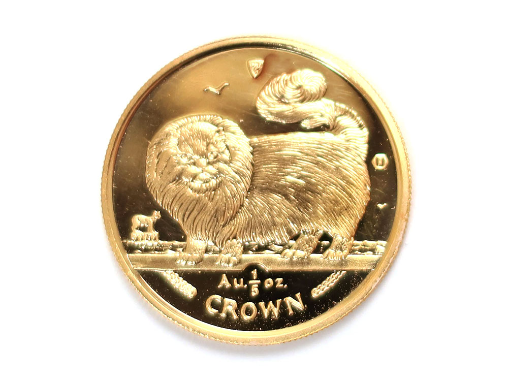三重県 伊賀市】K24CYG マン島キャット金貨 1/5oz コイン 6.2g