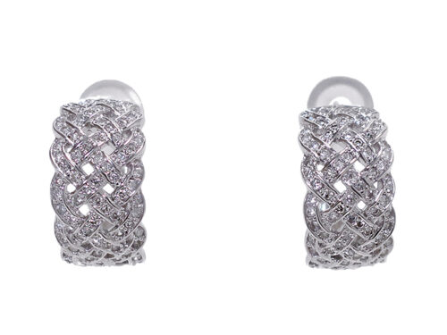 【三重県 四日市市】K18WG ホワイトゴールド ダイヤモンドピアス 1.00ct 8.2g 買取実績 2025.04