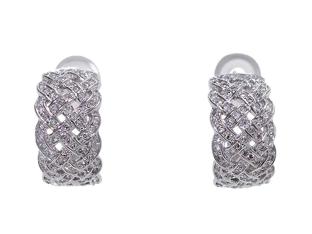【三重県 四日市市】K18WG ホワイトゴールド ダイヤモンドピアス 1.00ct 8.2g 買取実績 2025.04