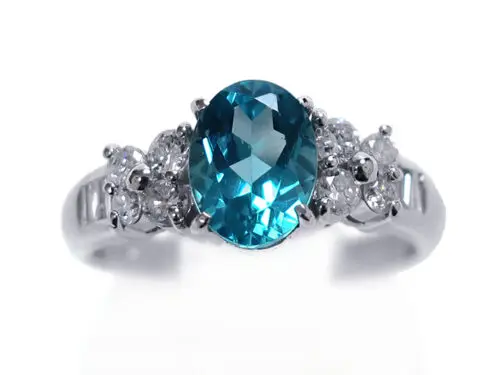 三重県 菰野町】Pt900 プラチナ アパタイトリング 1.37ct ダイヤモンド