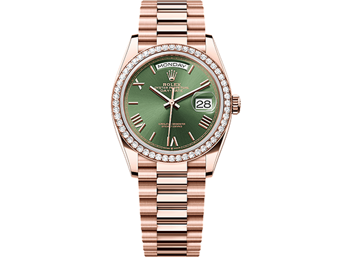 【2025年】ロレックス(ROLEX)の新作モデル&廃盤(ディスコン)/生産終了モデルをご紹介 デイデイト 128345RBR オリーブグリーン