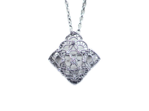 【三重県 菰野町】K18WG ホワイトゴールド ダイヤモンド ネックレス 0.22ct 21.1g 買取実績 2025.06