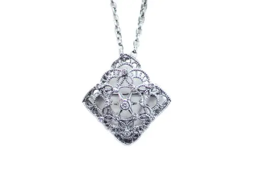 本日限定K18WGダイヤモンドネックレス ダイヤモンド K18ネックレス(0.3カラット/Dカラー/SI2UP/EX/YG