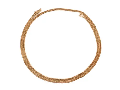 三重県 鈴鹿市】K18YG イエローゴールド 喜平ネックレス 6面ダブル 