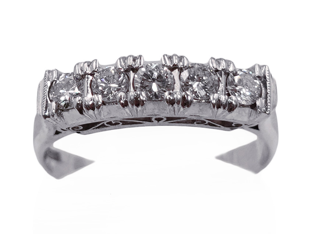 【三重県 亀山市】Pt850 プラチナ 一文字 ダイヤモンドリング 0.40ct 4.8g 買取実績 2025.08
