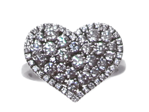 【三重県 鈴鹿市】K18WG ホワイトゴールド ダイヤモンド ハートリング 1.10ct 6.7g 買取実績 2025.10