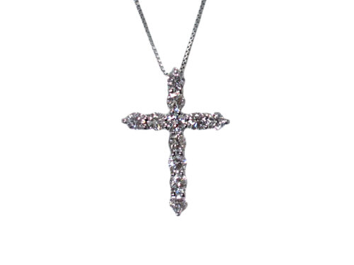 【三重県 伊賀市】Pt900×Pt850 プラチナ ダイヤモンド クロス ネックレス 0.50ct 2.9g 買取実績 2025.11