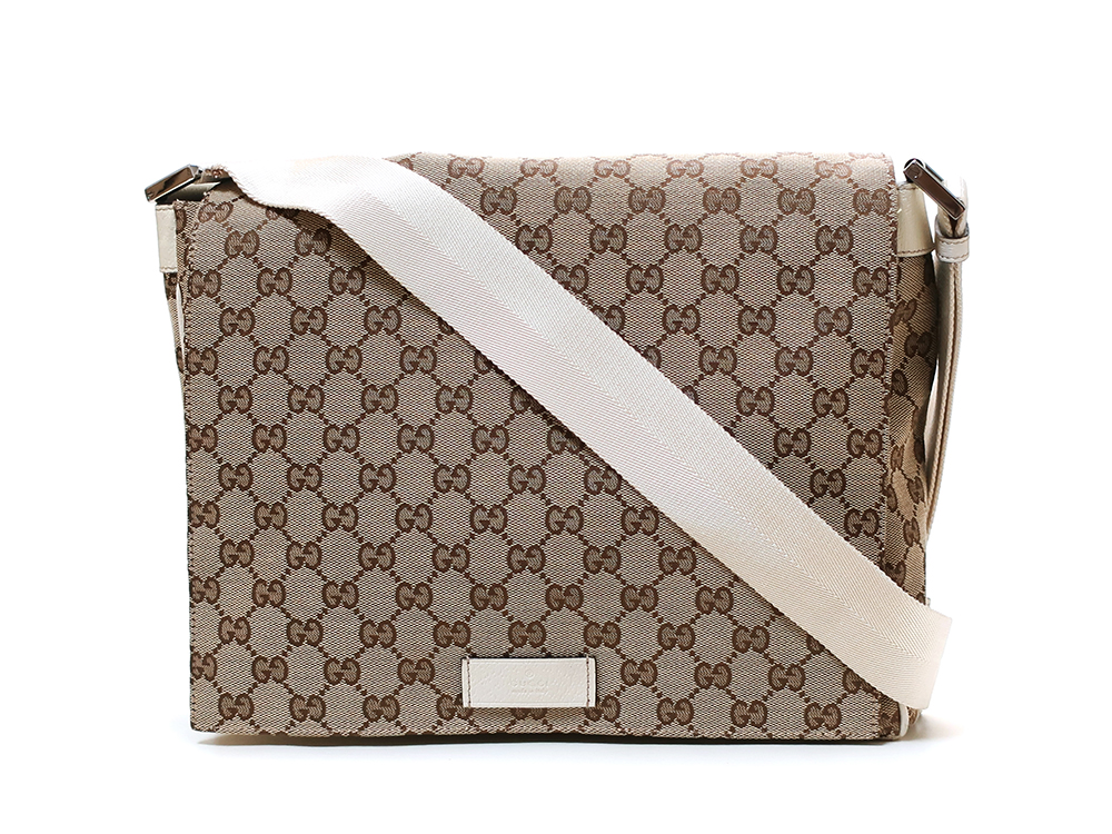 【三重県 津市】グッチ GGキャンバス ショルダーバッグ ベージュ×アイボリー 146236 買取実績 2025.11