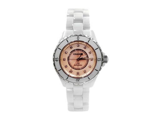 【三重県 津市】シャネル J12 ホワイトセラミック 世界限定1200本 メンズウォッチ ピンクシェル H5514 買取実績 2025.12