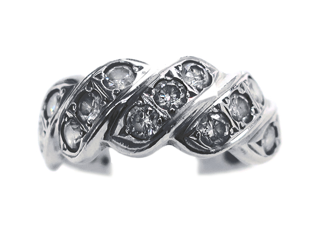 【三重県 鈴鹿市】Pt900 プラチナ ダイヤモンド ツイストリング 1.21ct 6.1g 買取実績 2025.12