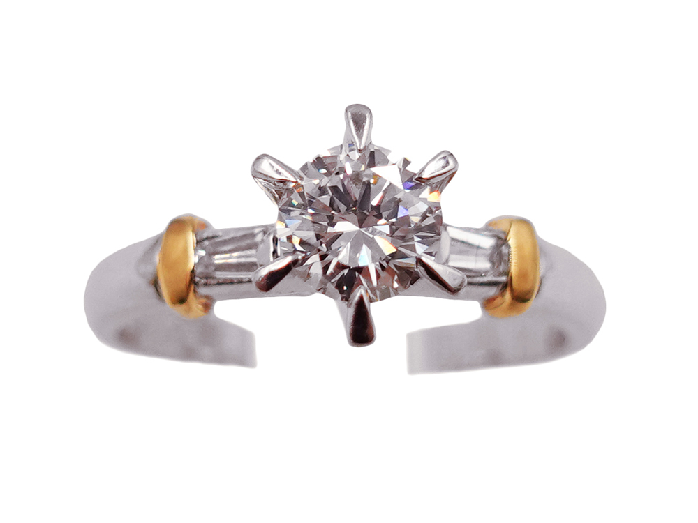 【三重県 鈴鹿市】Pt900×K18YG プラチナ×イエローゴールド ダイヤモンド リング 0.46ct 0.12ct 4.7g 買取実績 2026.01