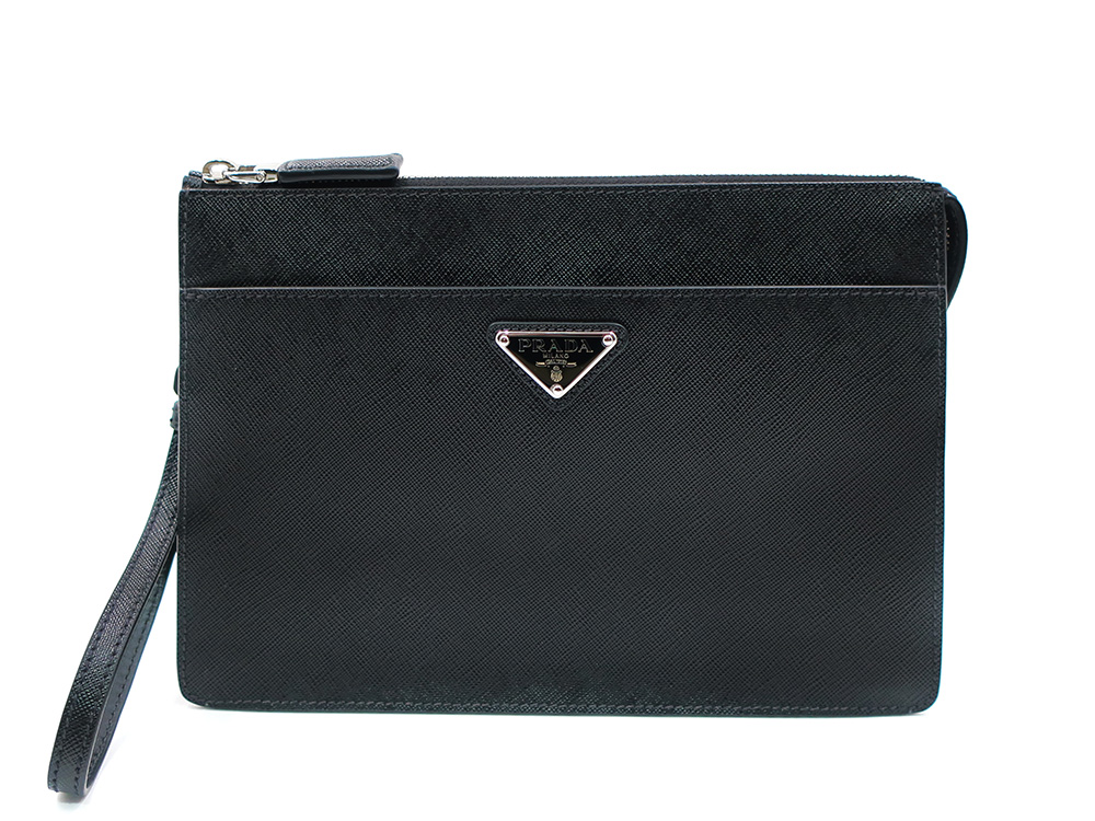 【三重県 四日市市】プラダ サフィアーノ レザー ポーチ ブラック 2VF032 買取実績 2026.01