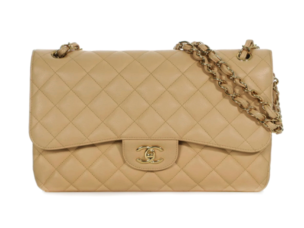 【三重県 津市】シャネル デカマトラッセ30 ダブルフラップ ダブルチェーンバッグ ベージュ A58600 買取実績 2026.01