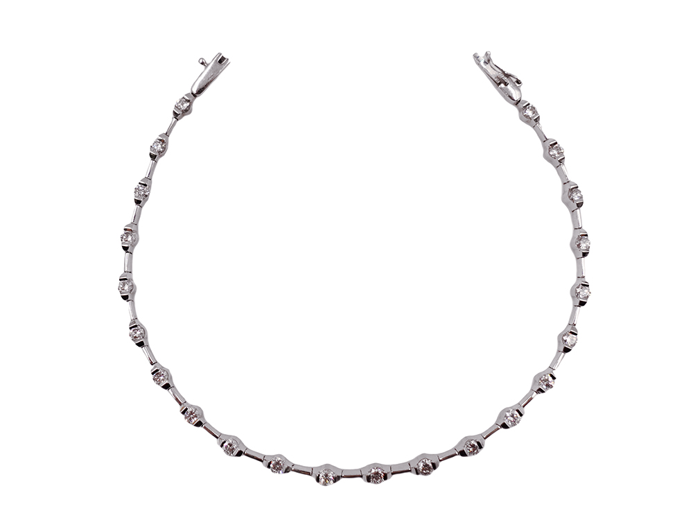 【三重県 鈴鹿市】K18WG ホワイトゴールドダイヤモンド テニスブレスレット 1.25ct 7.3g 買取実績 2026.01