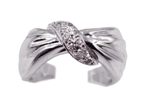 【三重県 鈴鹿市】Pt900 プラチナ ダイヤモンド ノット リング 0.10ct 11.2g 買取実績 2026.02