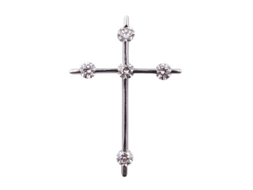 【三重県 亀山市】Pt900 プラチナ 5Pダイヤモンド スキニークロス ペンダントトップ 0.50ct 3.2g 買取実績 2026.02