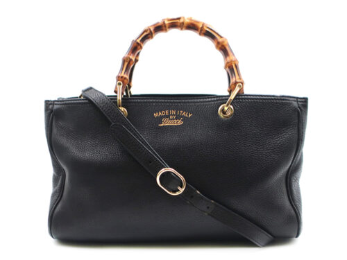 【三重県 伊賀市】グッチ バンブーショッパー ミディアム 2WAYバッグ ブラック 323660 買取実績 2026.03