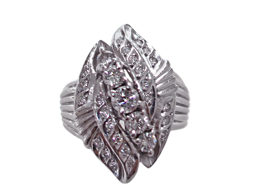 【三重県 鈴鹿市】Pt900 プラチナ ダイヤモンド ウェーブデザイン リング 1.02ct 17.0g 買取実績 2026.03