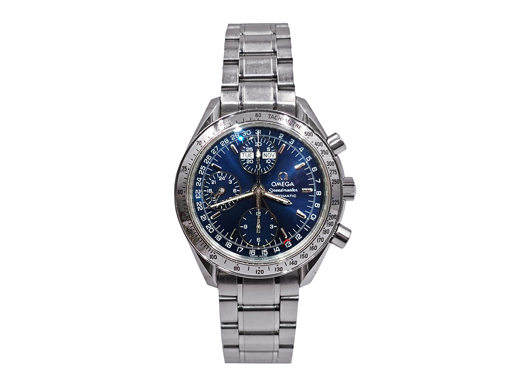 【三重県 鈴鹿市】オメガ スピードマスター トリプルカレンダー メンズウォッチ ブルー 3523.80 買取実績 2026.03