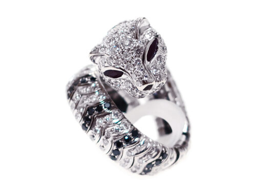 【三重県 津市】K18WG ホワイトゴールド パンサー ダイヤモンド リング 2.95ct 18.2g 買取実績 2026.03