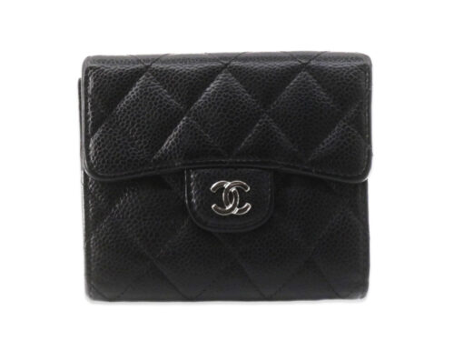 【三重県 鈴鹿市】シャネル ココマーク キャビアスキン クラシック スモール フラップ ウォレット ブラック A82288 買取実績 2026.03