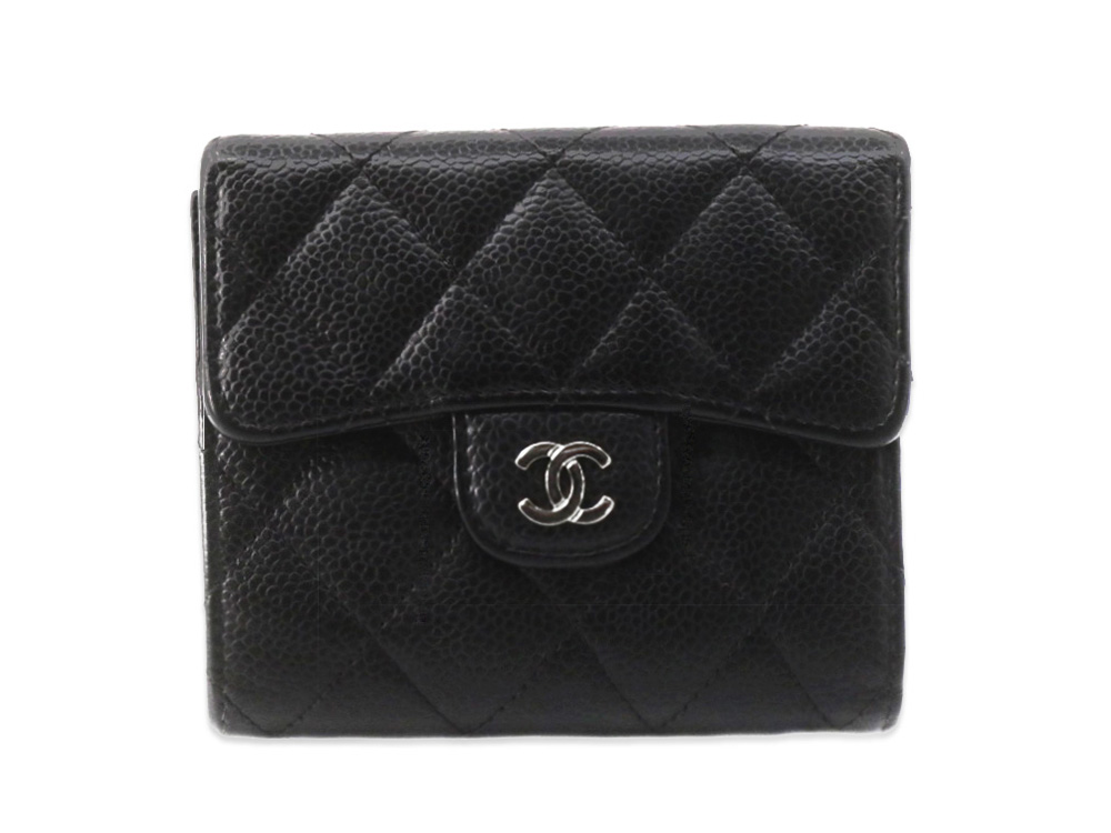 【三重県 鈴鹿市】シャネル ココマーク キャビアスキン クラシック スモール フラップ ウォレット ブラック A82288 買取実績 2026.03
