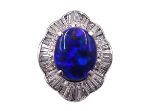 【三重県 鈴鹿市】Pt900 プラチナ ブラックオパール リング 3.88ct ダイヤモンド 1.41ct 14.9g 買取実績 2026.04