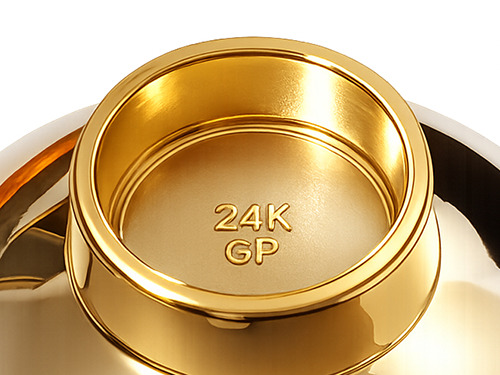 メッキ製品 杯裏側の刻印 24KGP