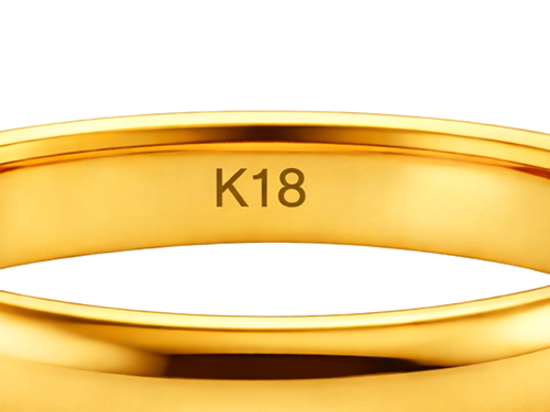 刻印の位置を確認 指輪 K18