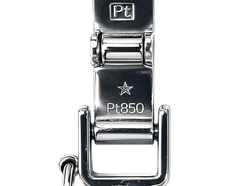 刻印の位置を確認 ネックレス Pt850