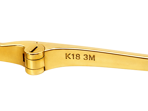 金メッキ刻印「K18 3M」の例