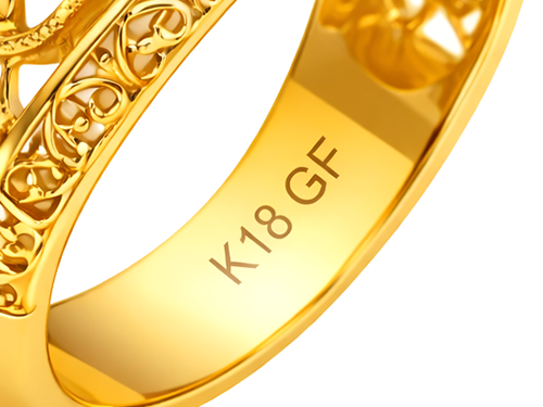 K18GF刻印の例