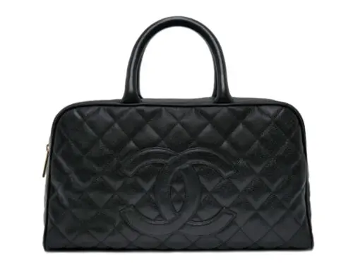 CHANEL シャネル　ボストンバッグ　ブラック　マトラッセ　キャビアスキン 三重県 鈴鹿市】シャネル マトラッセ キャビアスキン ボストンバッグ