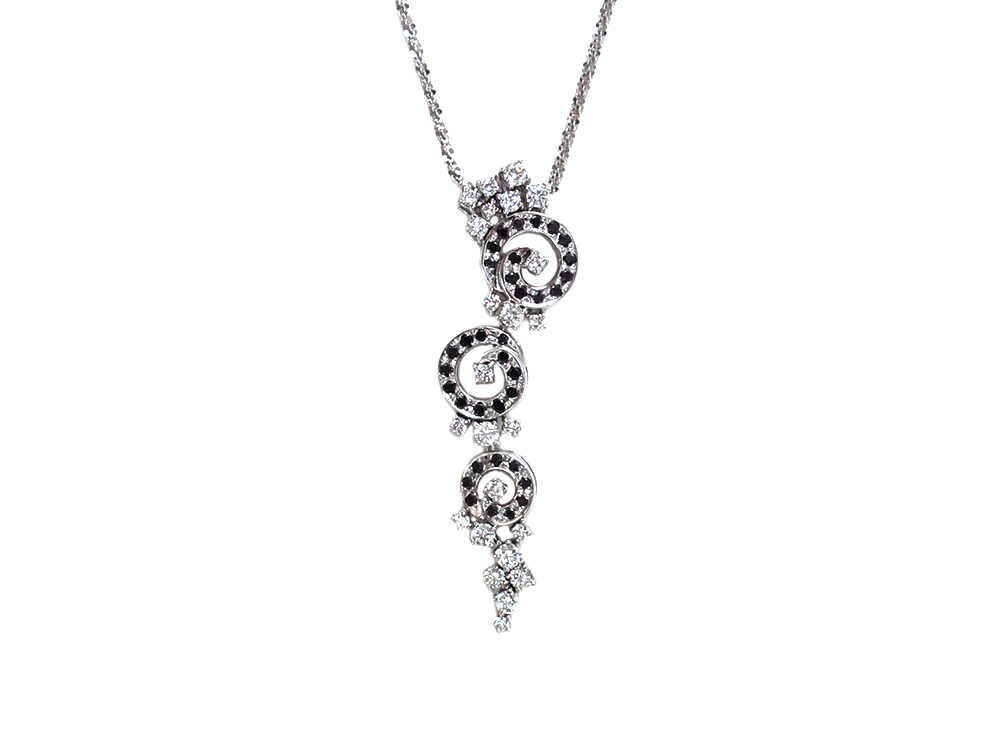 【三重県 鈴鹿市】K18WG ホワイトゴールド スパイラルモチーフ ダイヤモンドネックレス 1.05ct 6.6g 買取実績 2026.05