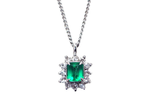 【三重県 亀山市】Pt900×Pt850 プラチナ エメラルドネックレス 0.41ct ダイヤモンド 0.26ct 5.6g 買取実績 2026.06