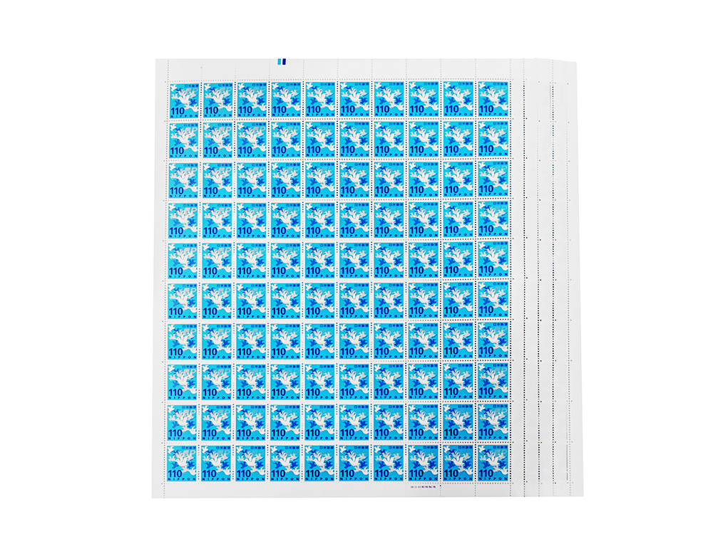【三重県 津市】現行普通切手 千鳥 110円 100枚シート 5シート（計500枚）買取実績 2026.07