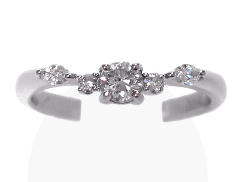 【三重県 鈴鹿市】Pt900 プラチナ ウェーブ ダイヤモンドリング 0.37ct 4.1g 買取実績 2026.07