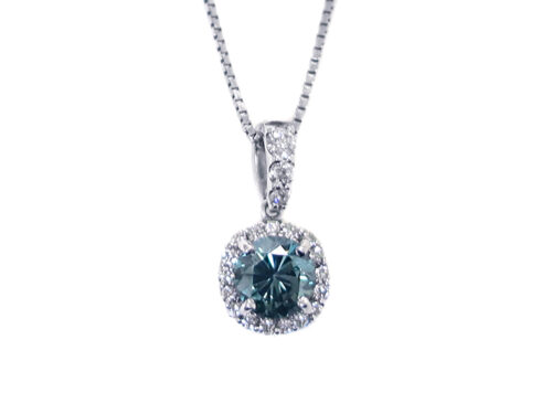 【三重県 鈴鹿市】K18WG ホワイトゴールド トリートメント ブルーダイヤモンド ネックレス 0.67ct 0.22ct 3.8g 買取実績 2025.11