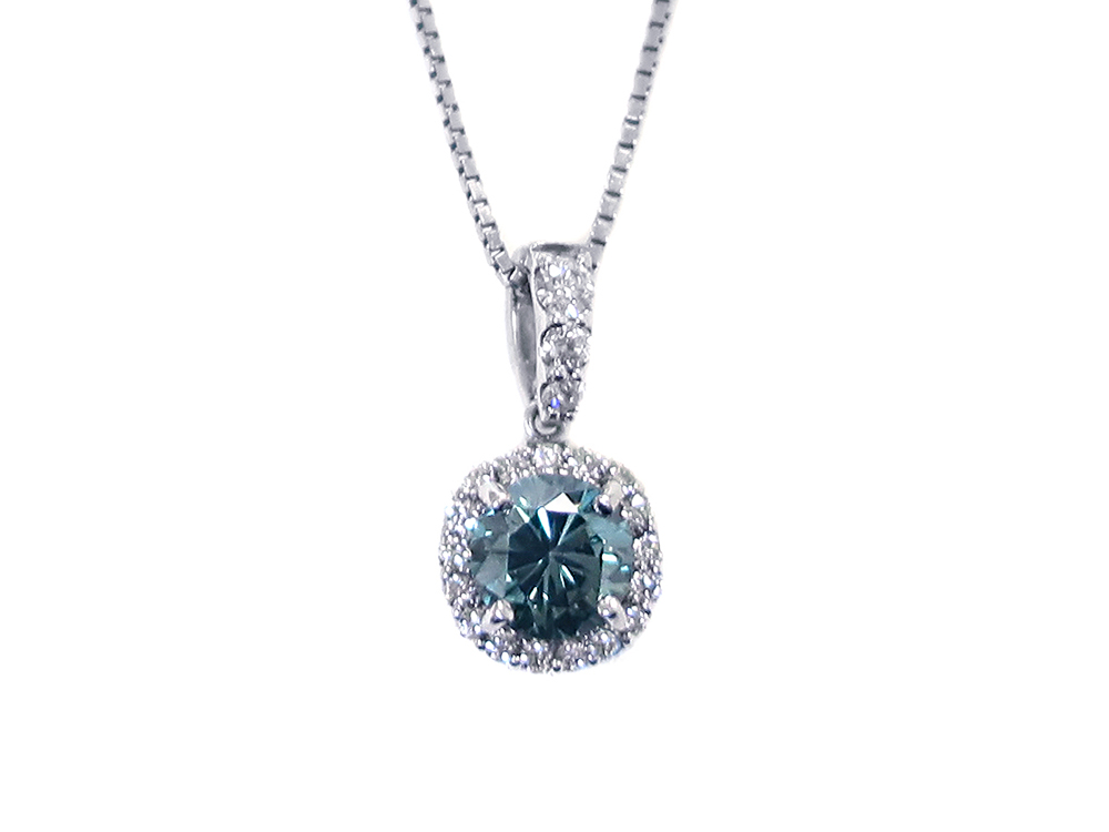 【三重県 鈴鹿市】K18WG ホワイトゴールド トリートメント ブルーダイヤモンド ネックレス 0.67ct 0.22ct 3.8g 買取実績 2025.11