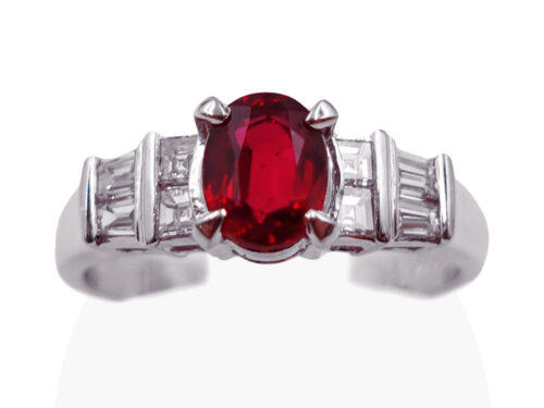 【三重県 津市】Pt900 プラチナ ルビー ダイヤモンドリング 1.02ct 0.44ct 6.0g 買取実績 2026.09