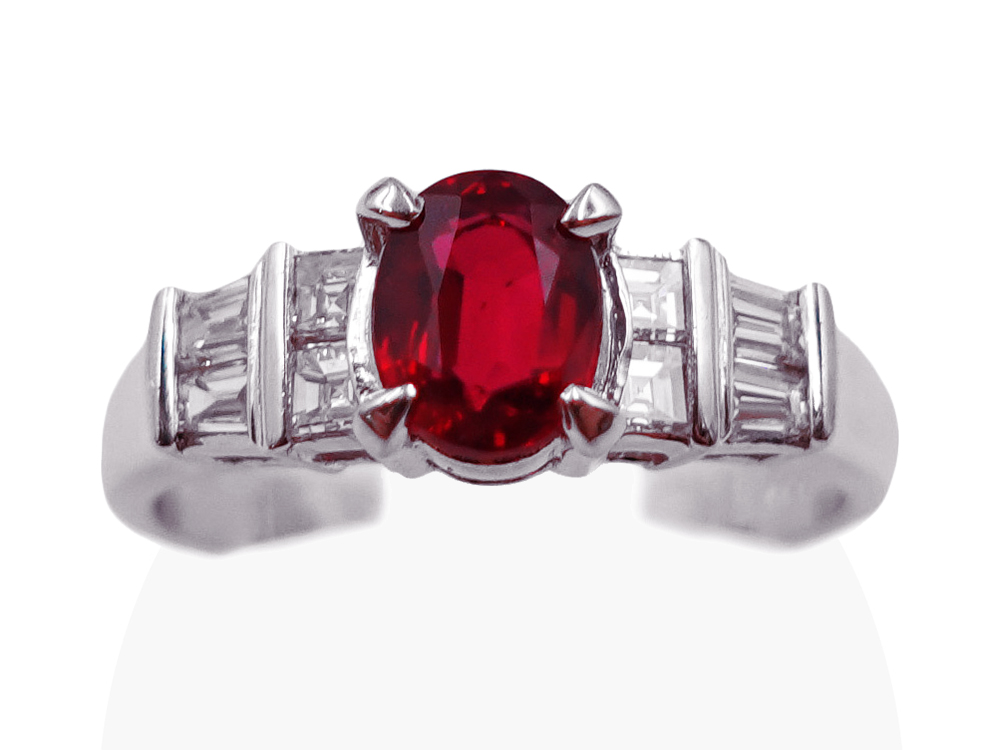 【三重県 津市】Pt900 プラチナ ルビー ダイヤモンドリング 1.02ct 0.44ct 6.0g 買取実績 2026.09