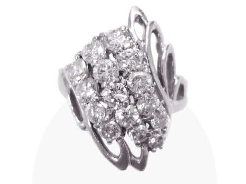 【三重県 津市】Pt900 プラチナ オープンワーク ダイヤモンドリング 2.20ct 12.0g 買取実績 2026.09