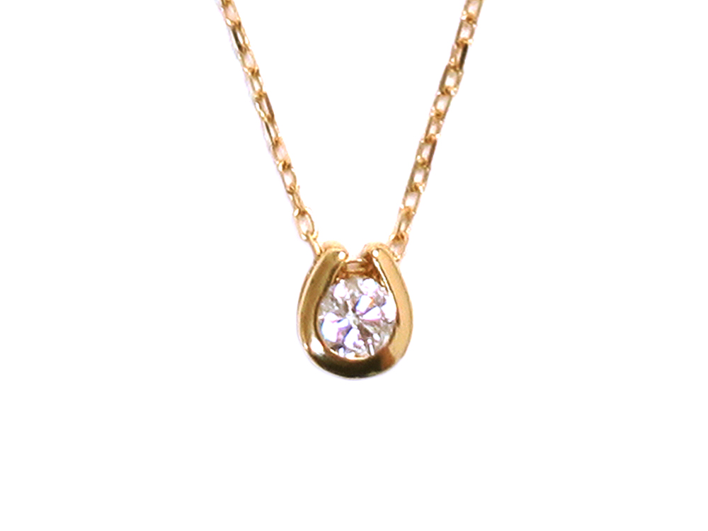 【三重県 松阪市】K18YG イエローゴールド ホースシュー ダイヤモンド ネックレス 0.20ct 3.1g 買取実績 2026.09