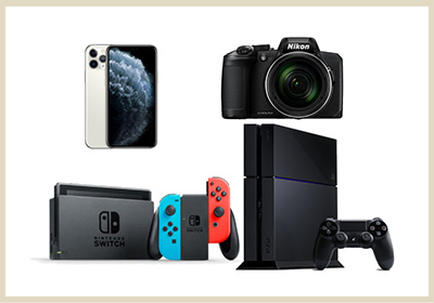 取扱品目 電化製品 iphone ゲーム機 パソコン カメラ