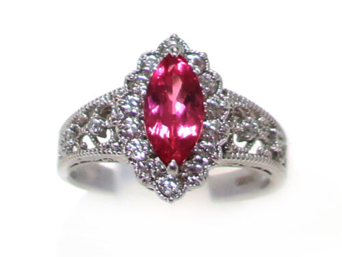 【三重県 鈴鹿市】Pt900 プラチナ ピンクサファイアリング 1.00ct ダイヤモンド 0.45ct 6.0g 買取実績 2022.11